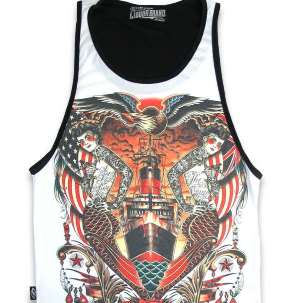 Liquorbrand Hail Mary Ship Tank Top Tattoo